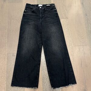 FRAME Le Slim Palazzo Black Jeans